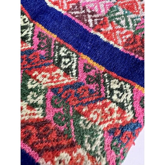 Antique Vintage traditional Andean chullo Peruvian hand-knitted hat main image 5